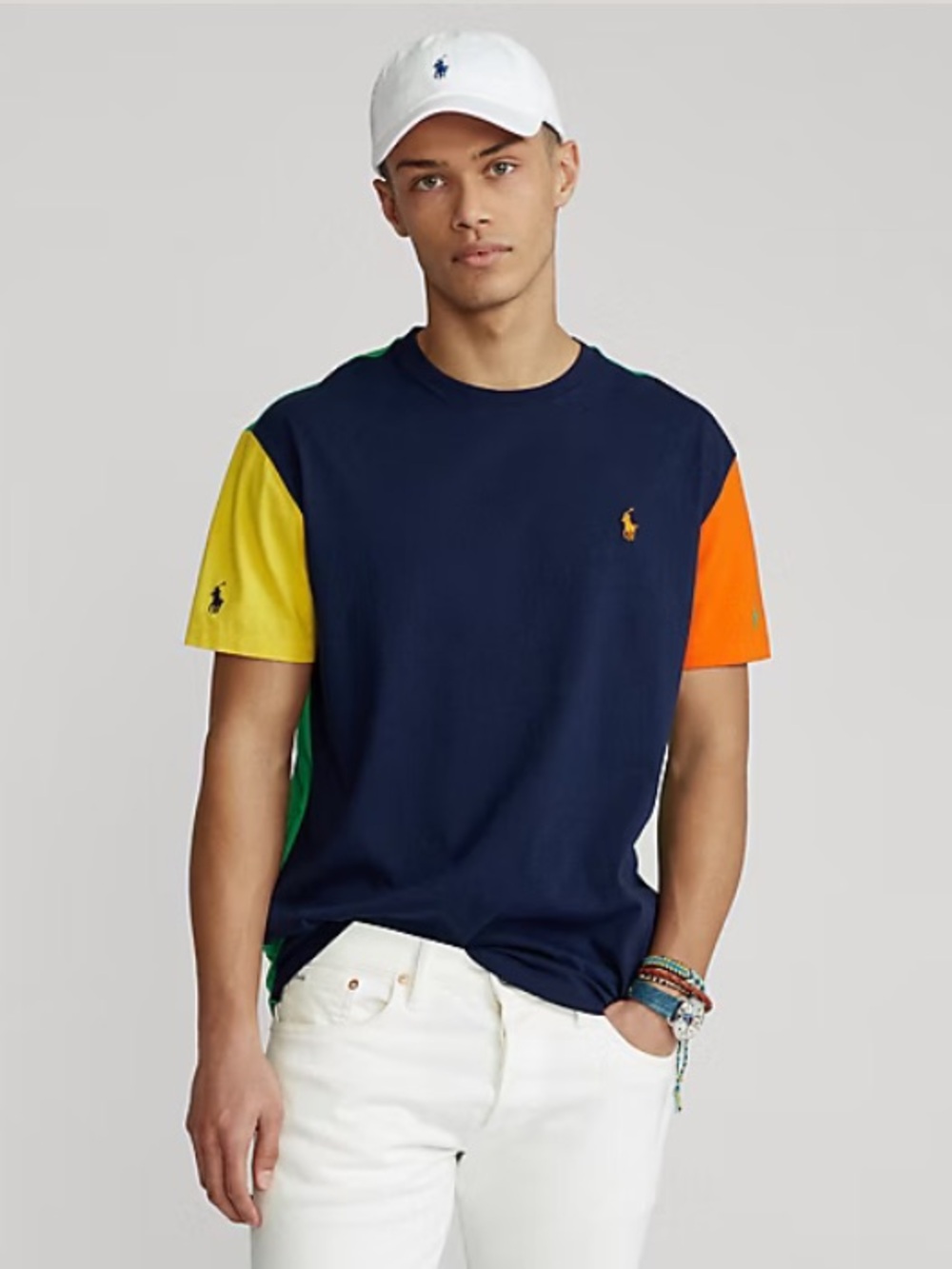 Y2K Polo Ralph Lauren Color-Blocked Jersey T-Shirt Preppy Country Club
